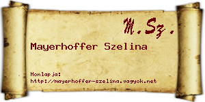 Mayerhoffer Szelina névjegykártya